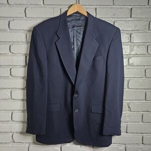 Enrico Valenti Mens Blazer 44R Reda High Twist Navy Italy Sport Coat Jacket